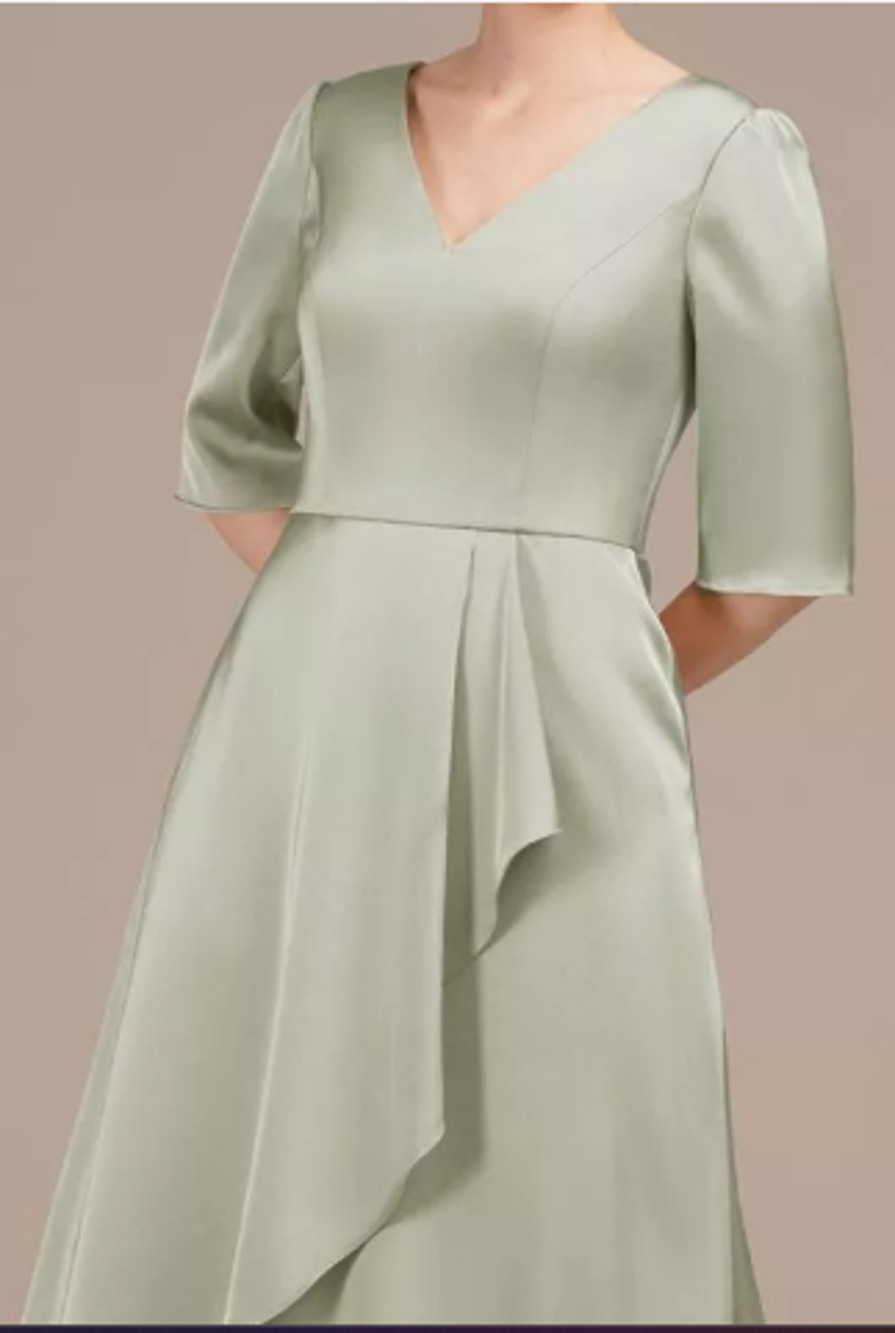 AW BRIDAL SZ 6 S sage green Zephyrine mother of bride party midi dress NEW B37